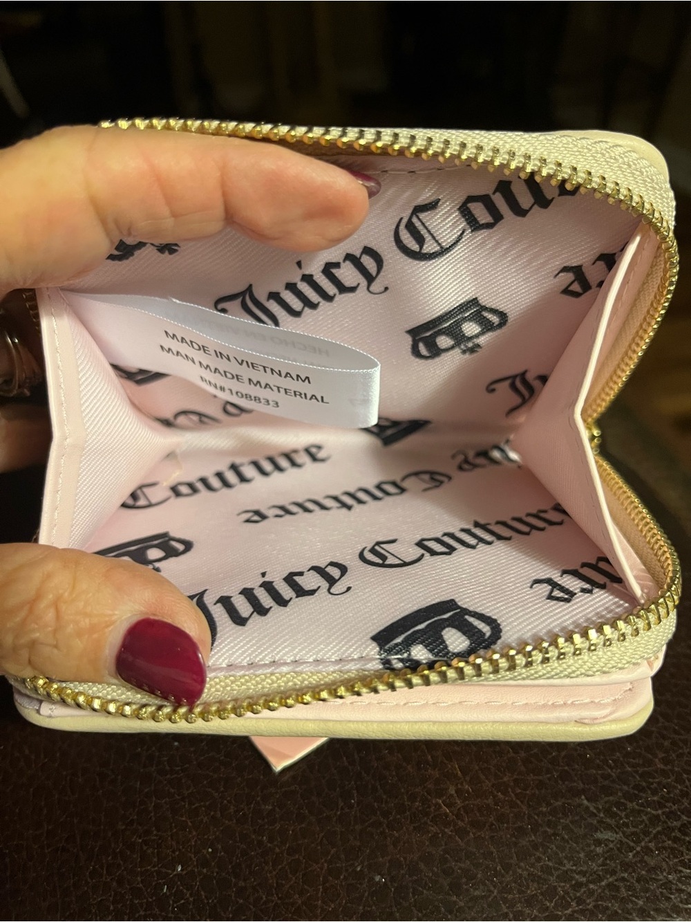 NWT Juicy Couture Cafe Emboss String of Pearls Shoulder Handbag And Wallet - Picture 8 of 8